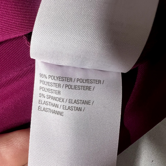 Susan Graver Artisan Womens Small Fuscia Jeweled Shoulder V- Neck Blouse Career - Picture 9 of 11